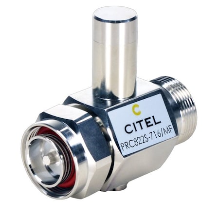 Citel Quarter Wave Stub, 800-2200 Mhz, 50 Ohm, 50Ka, 2500W, 716 Male-Female Connector PRC822S-716/MF